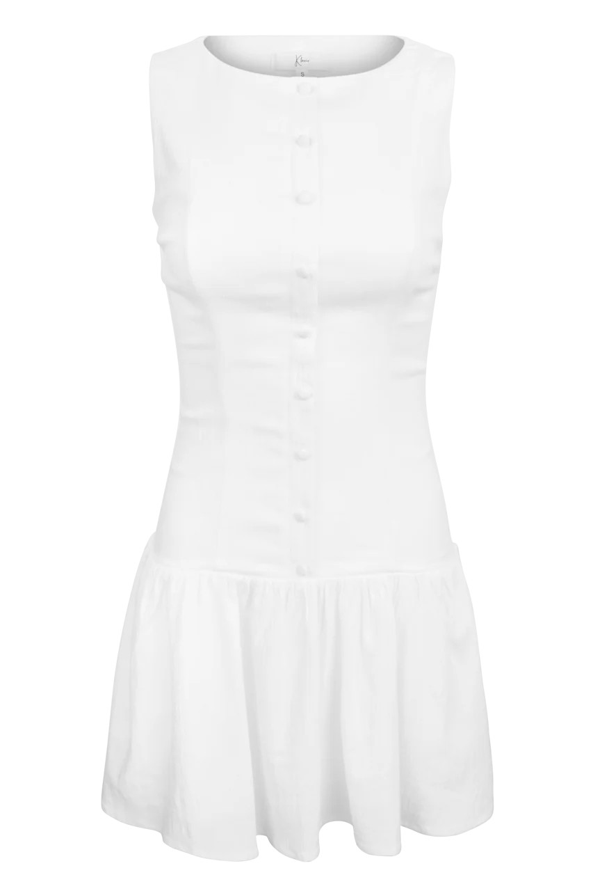 Klesis White Linen Western Dress | Pinto Ranch | Pinto Ranch