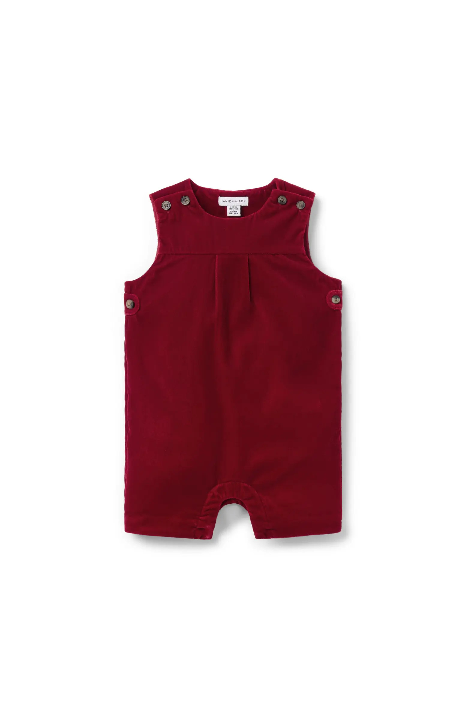 The Holiday Velvet Baby Romper | Nordstrom