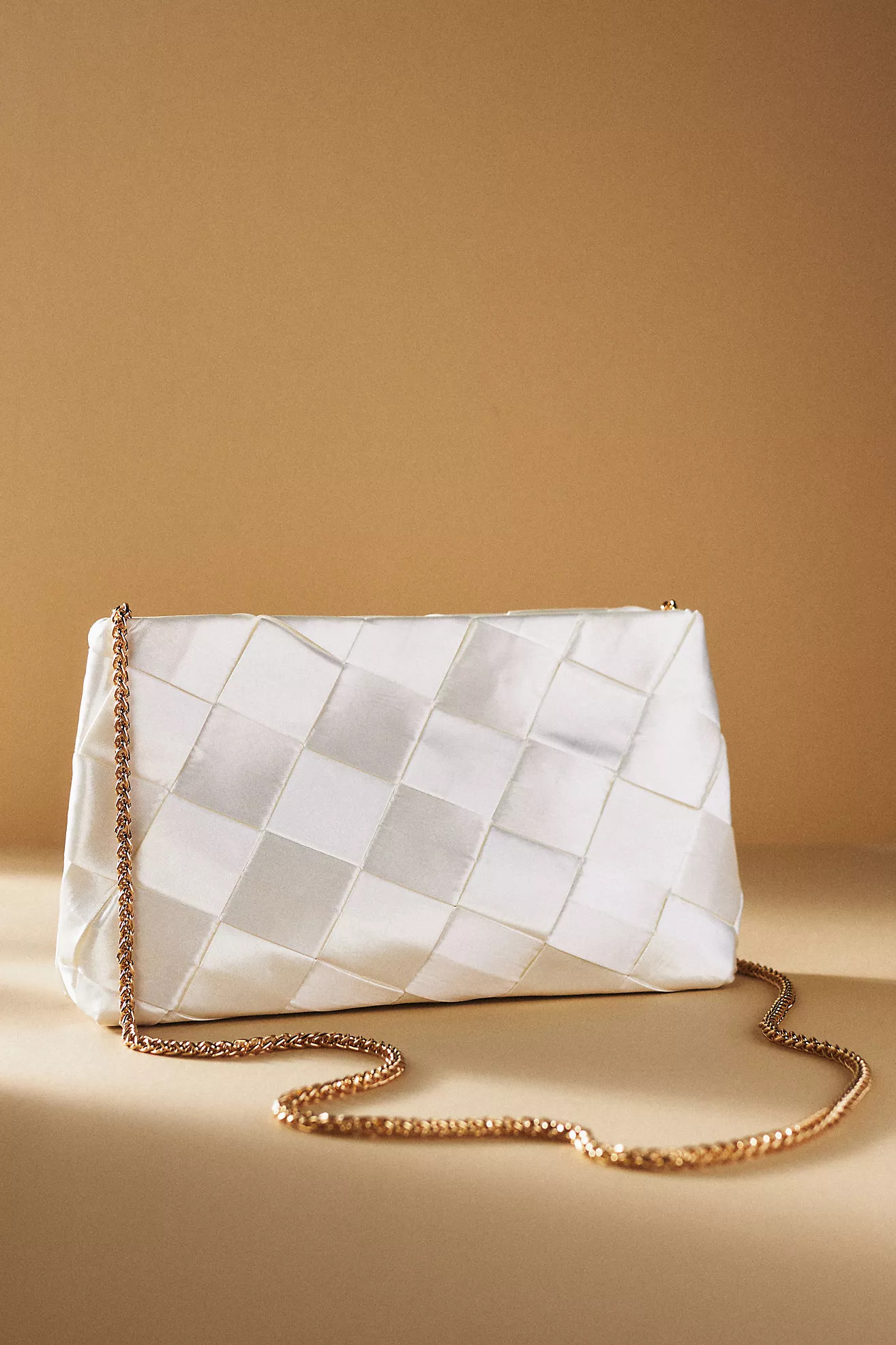 Melie Bianco Woven Satin Handbag | Anthropologie (US)