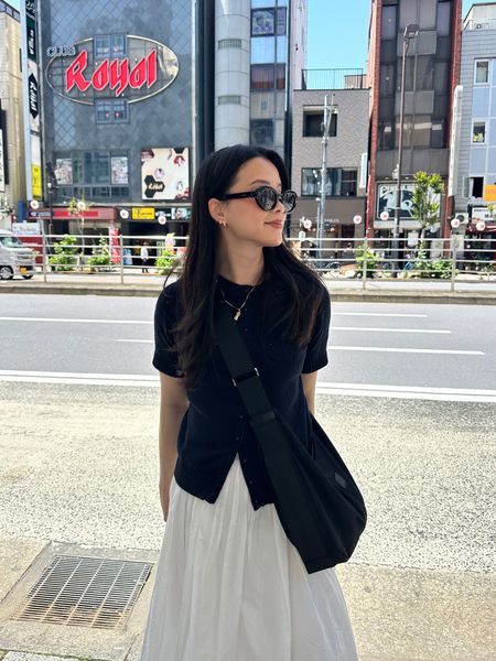 What I wore in Tokyo, Japan day 2! 
- sezane short sleeve knit 
- white full skirt 
- Celine sunglasses 
- nylon sling bag 

#LTKStyleTip #LTKItBag #LTKTravel