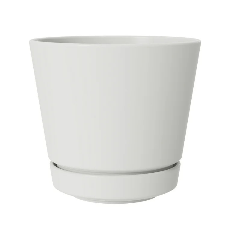 Mainstays Core 4.8 inch x 4.8 inch x 4.4 inch Round Plastic Planter in Vanilla Dream | Walmart (US)