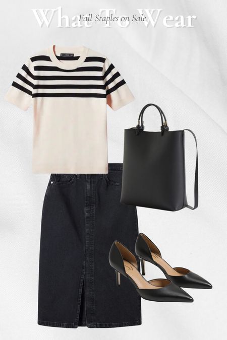 Fall outfit inspo on sale for Labor Day 🖤 I love this little stripped tee with a denim midi skirt - both are fall staples you can style so many ways!

H&M | Mango | denim skirt | cotton tee | fall outfit | fall skirt | fall transition | outfit idea



#LTKunder100 #LTKSeasonal #LTKSale