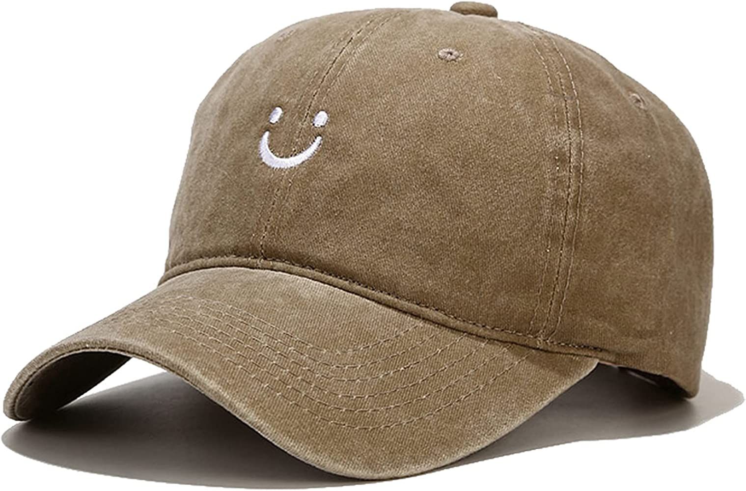 Smile Face Baseball Cap Vintage Distressed Low Profile Unstructured Cotton Dad Hat Adjustable for... | Amazon (US)