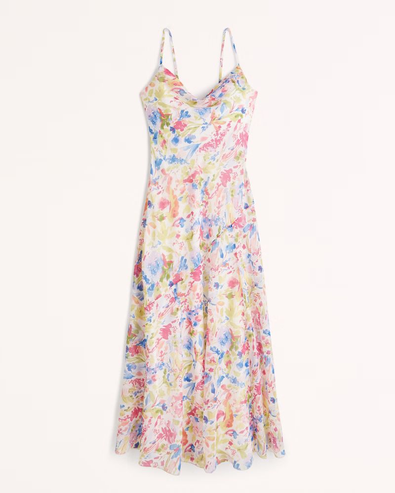 Women's Cowl Neck Maxi Dress | Women's Dresses & Jumpsuits | Abercrombie.com | Abercrombie & Fitch (US)