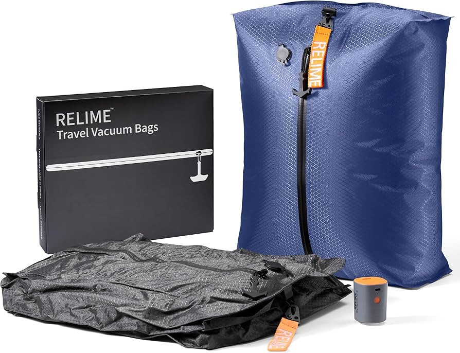 Relime Classic Series Vacuum Bags for Travel Luggage with Wireless Pump, Compression Bags for Car... | Amazon (US)