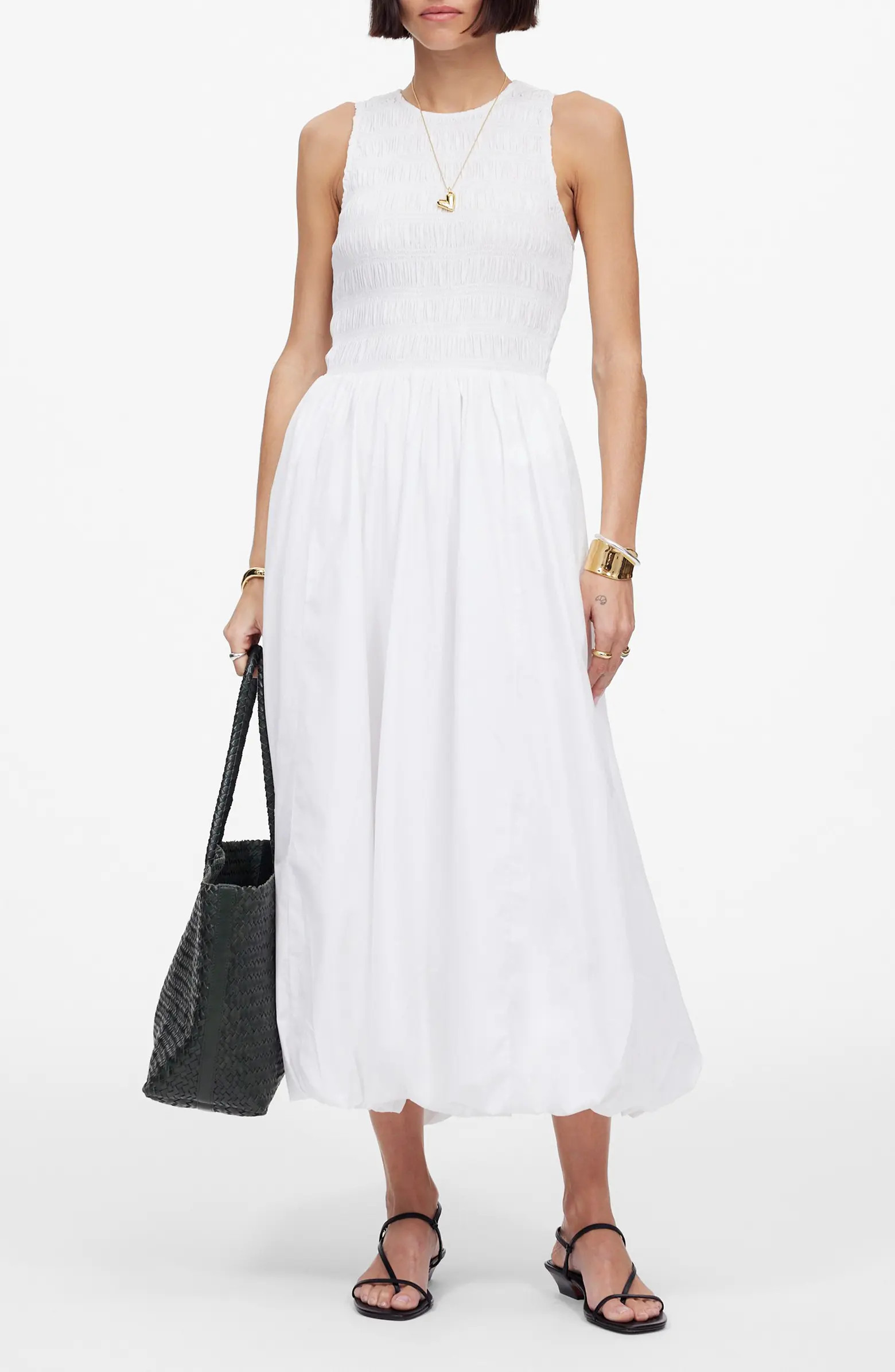 The Melody Bubble Hem Smocked Midi Dress | Nordstrom