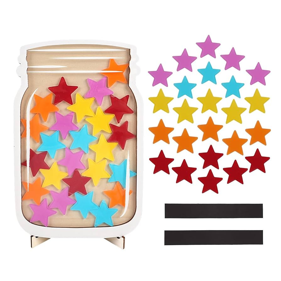 Reward Jar Classroom Magnetic Reward Jar for Classroom Board Personalized Stars Reward Jar for Ki... | Amazon (US)