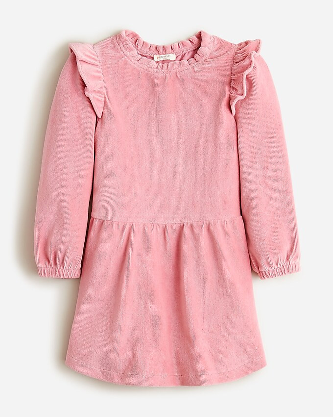 Girls' ruffle-shoulder corduroy dress | J. Crew US