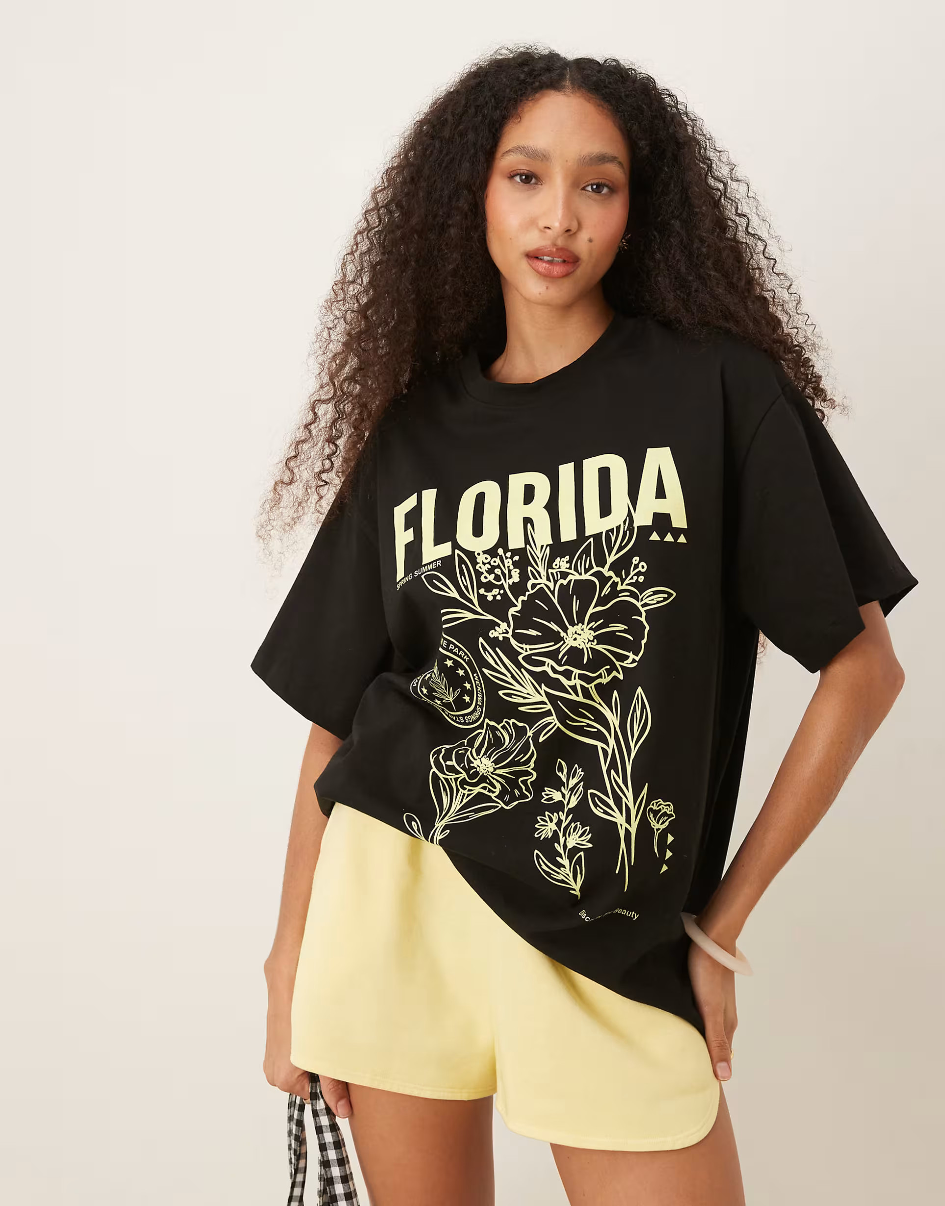 ASOS DESIGN oversized t-shirt with Florida graphic in black | ASOS (Global)