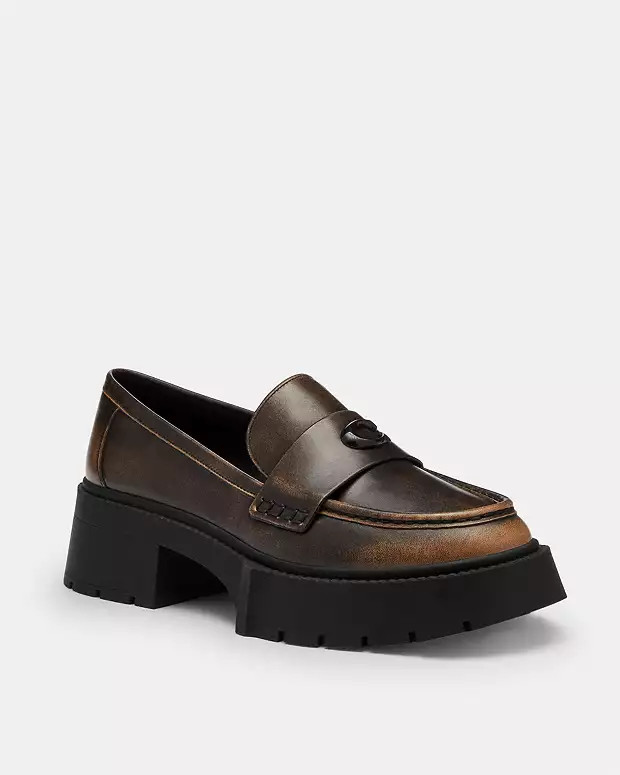Leah Platform Loafer In Loved Leather | Coach (US)