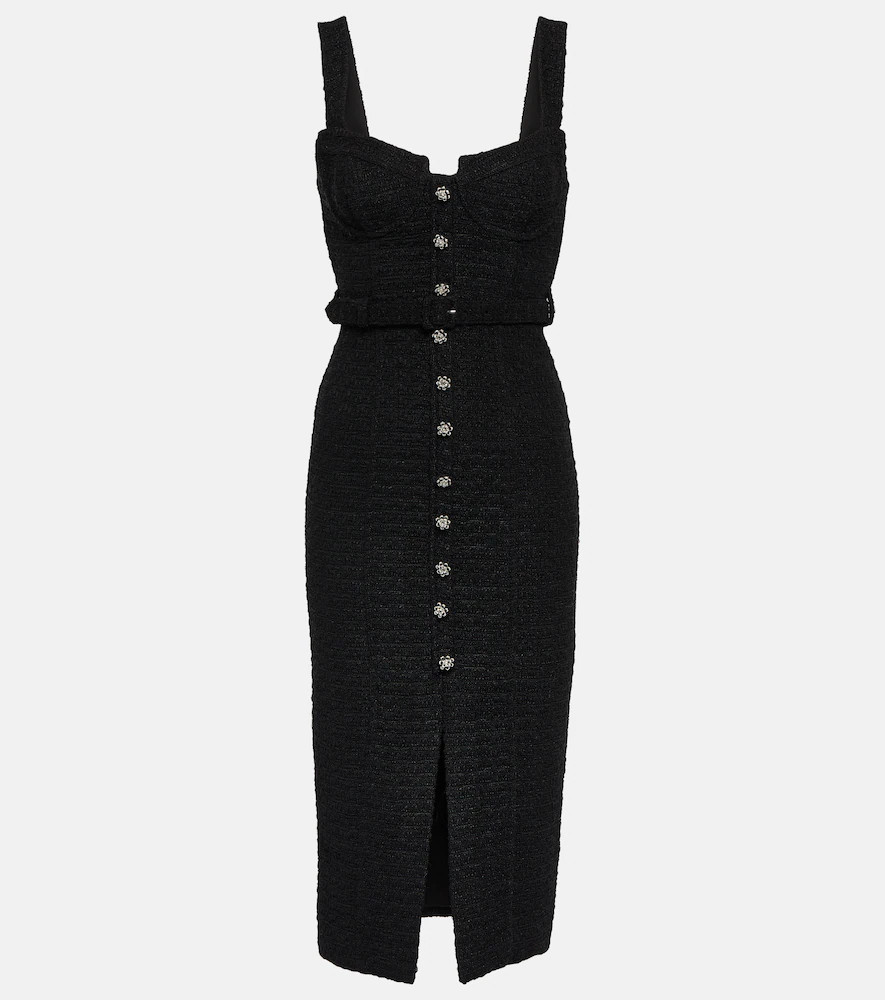 Self-Portrait BouclÃ© midi dress | Mytheresa (US/CA)