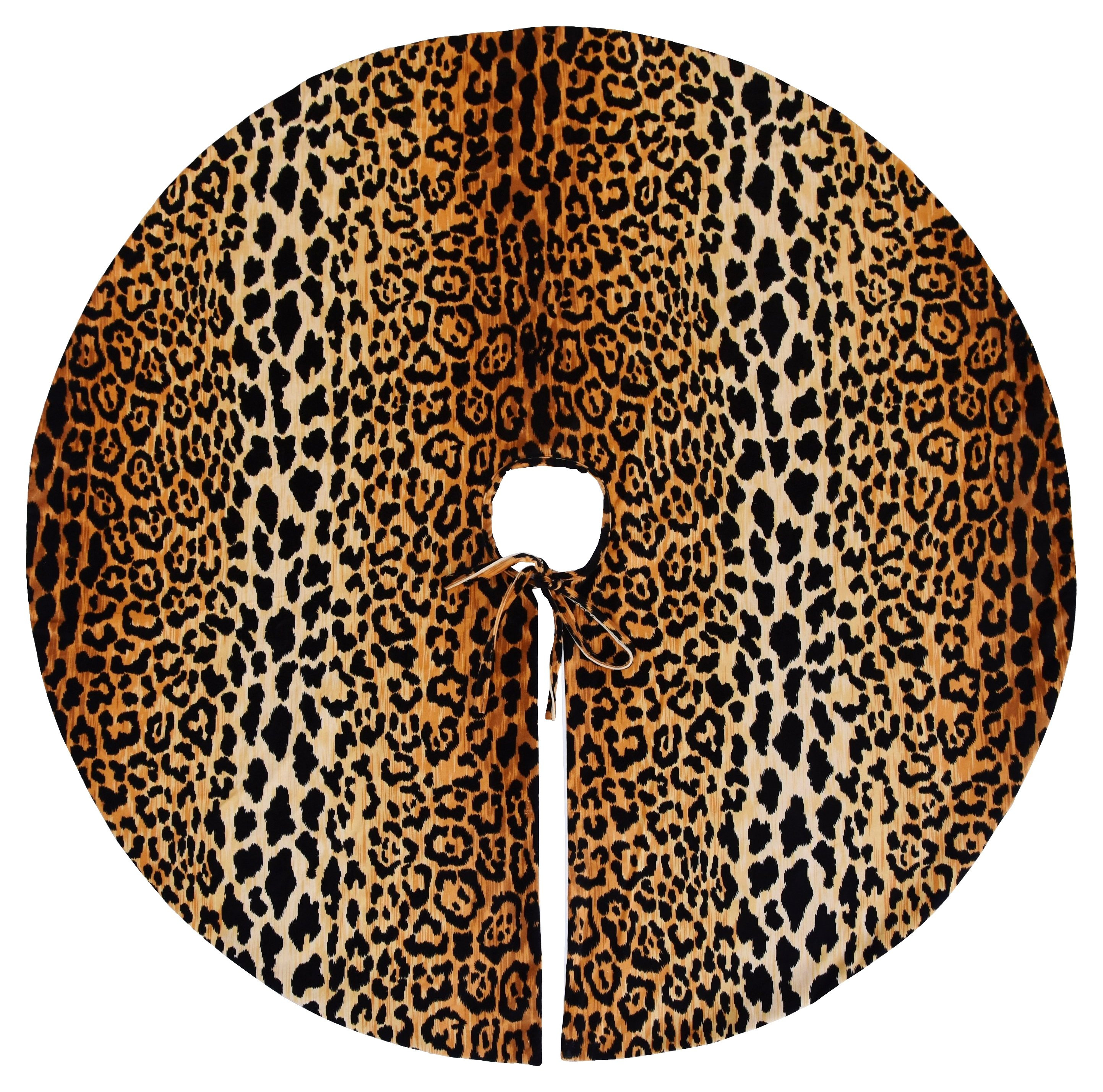 53" Leopard Velvet Christmas Tree Skirt | One Kings Lane