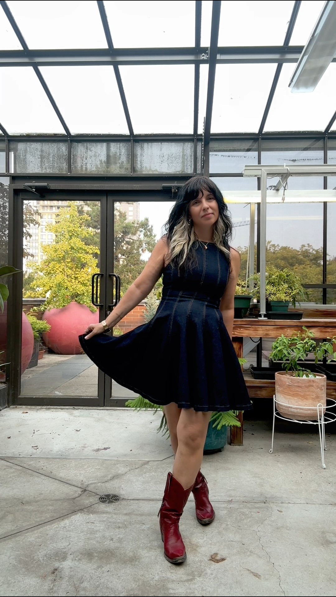 Party, date night, girls’ night out, or just because you want to feel pretty—denim is always the right call. ✨ This chic denim dress from Vici paired with bold red boots from Lane Official is giving all the fun, flirty, and classic vibes.

It’s western meets Breakfast at Tiffany’s—playful with just the right touch of glam. 💃💎
Dress S | Boots 7

#LTKdresses #LTKpartywear #LTKdatenight