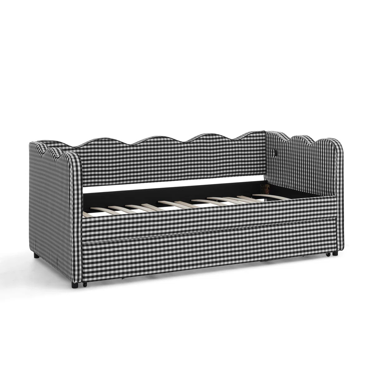 81"Gingham Daybed Twin Size Sofa Bed  Stylish, Space-Saving Comfort With Usb Charging | Wayfair North America