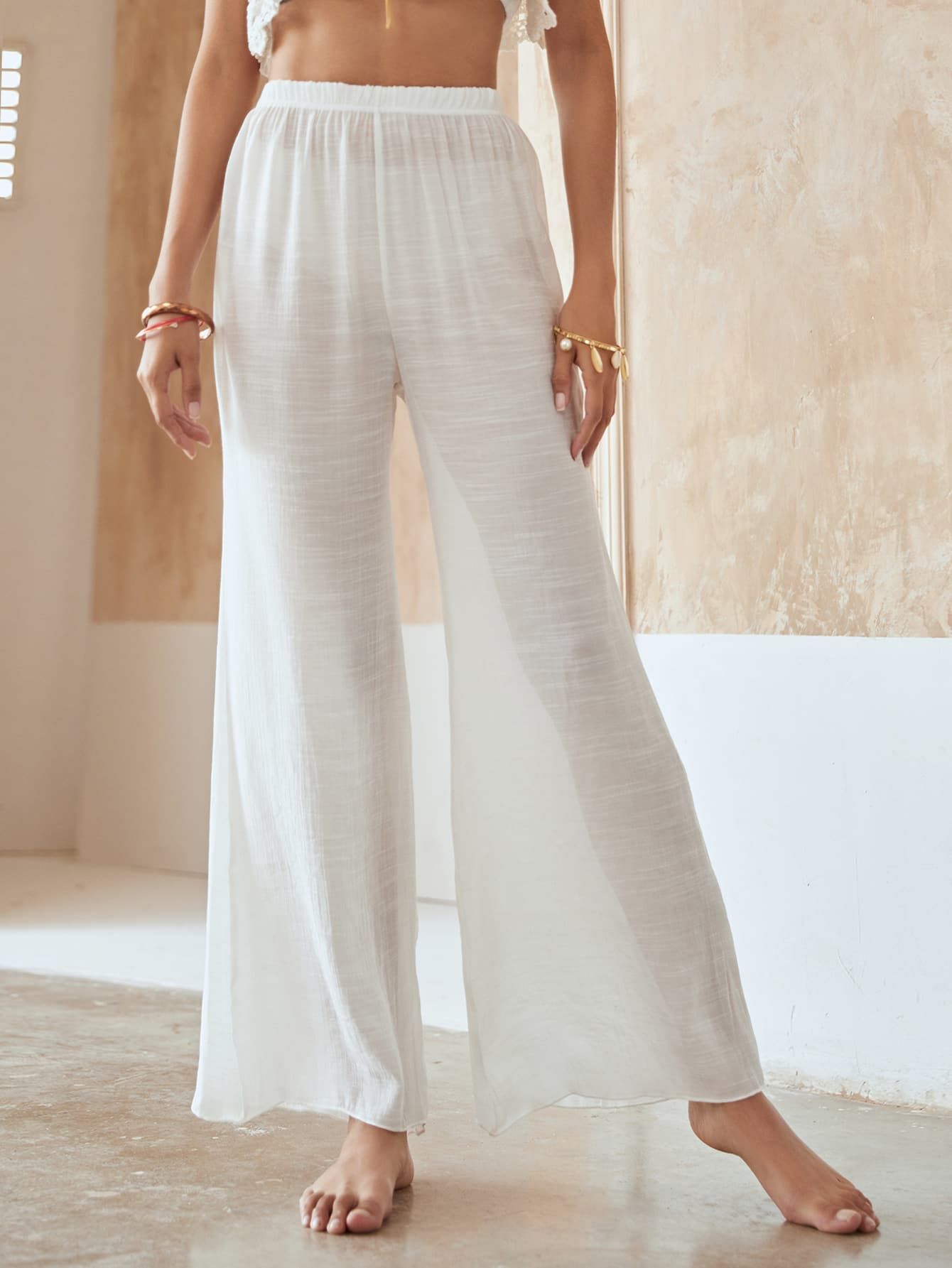 Solid Cover Up Pants | SHEIN