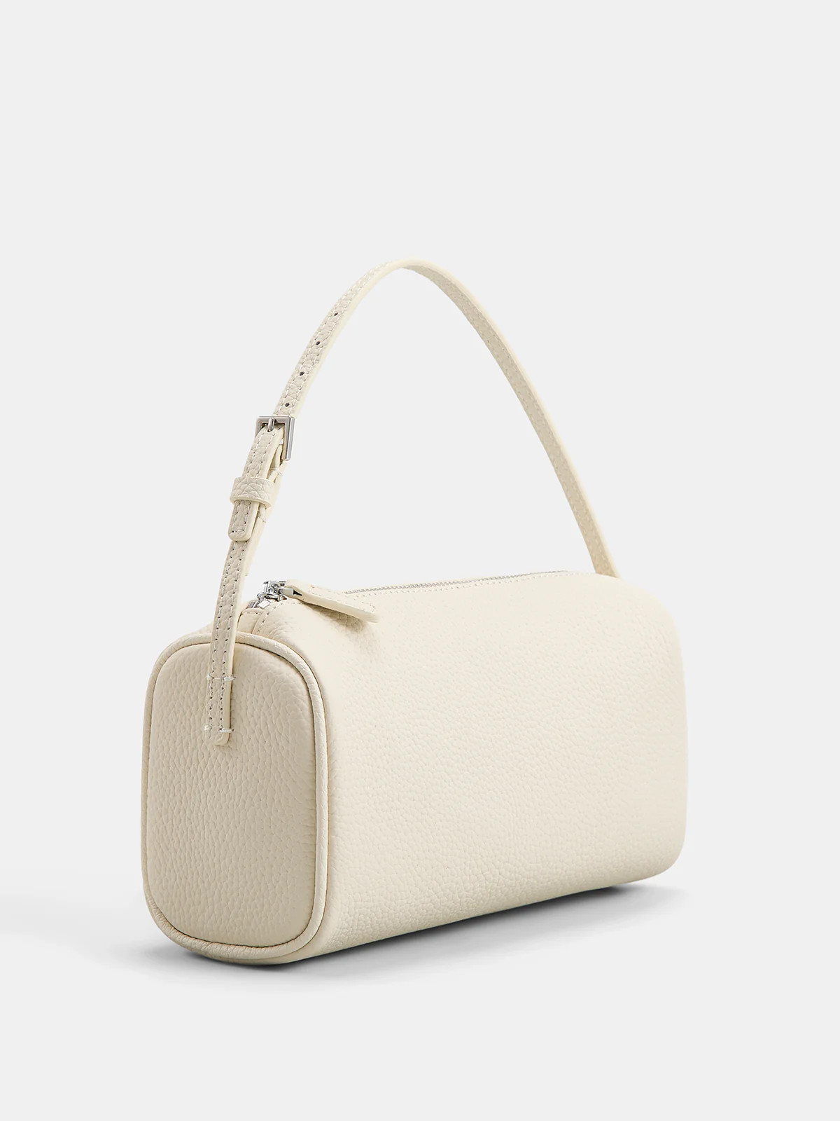 Genuine Leather Cylindrical Shoulder Bag | Commense