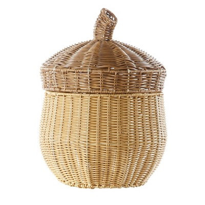 Kaplan Early Learning Acorn Washable Wicker Floor Basket | Target