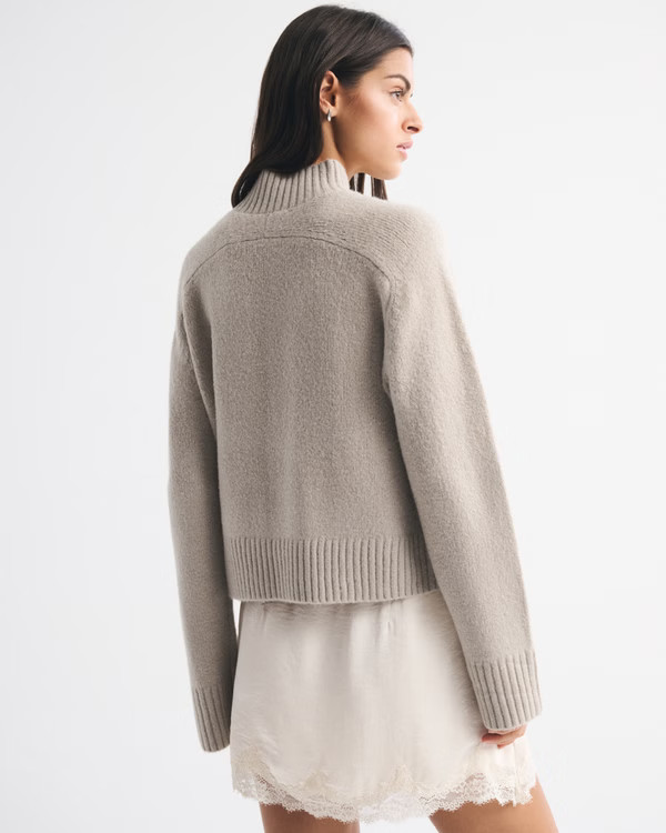 Women's Easy Mockneck Sweater | Women's New Arrivals | Abercrombie.com | Abercrombie & Fitch (US)