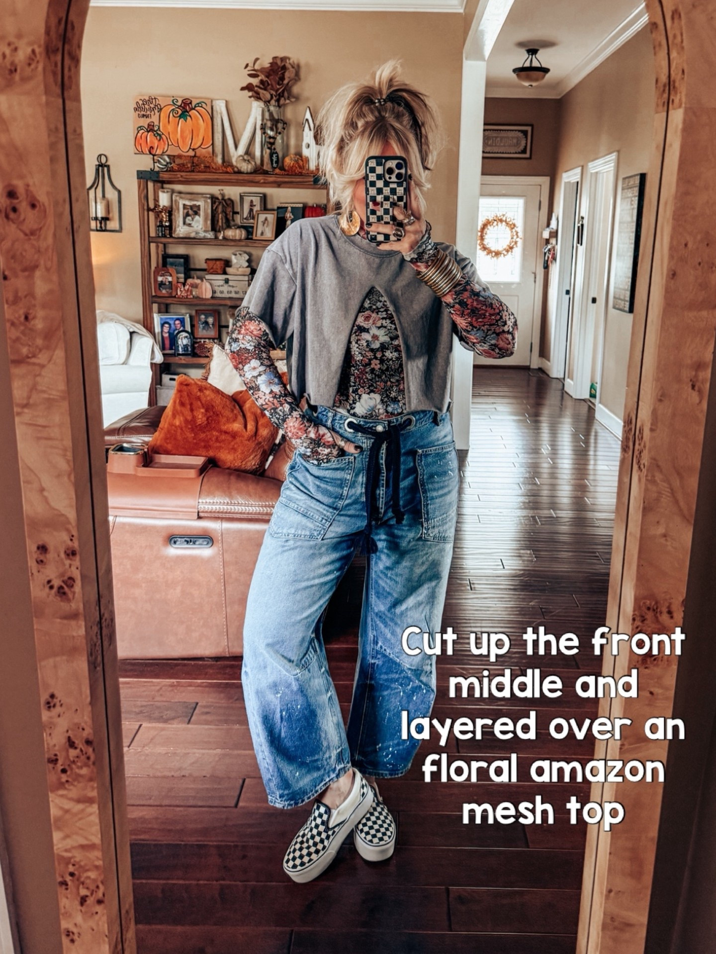 This tee is a pack of three tees. They are also three different colors. I’m in a large and a medium in the mesh top. 
In my jeans I size down one. 


#LTKOver40 #LTKFindsUnder100 #LTKStyleTip