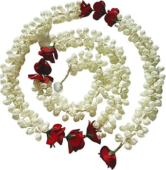 LOVENSPIRE 4 Strings Jasmine Rose Garland, Diwali Decoration, Diwali Decor Backdrop, Mogra String... | Amazon (US)