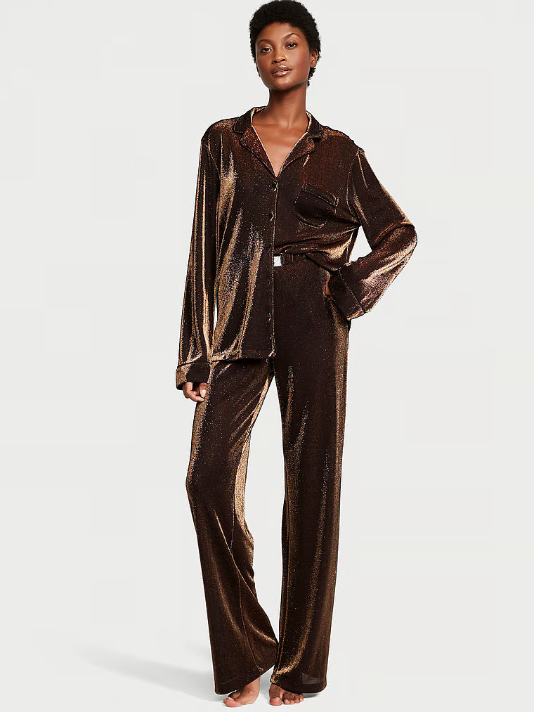 Shimmer Knit Long Pajama Set - Sleep & Lingerie - Victoria's Secret | Victoria's Secret (US / CA )