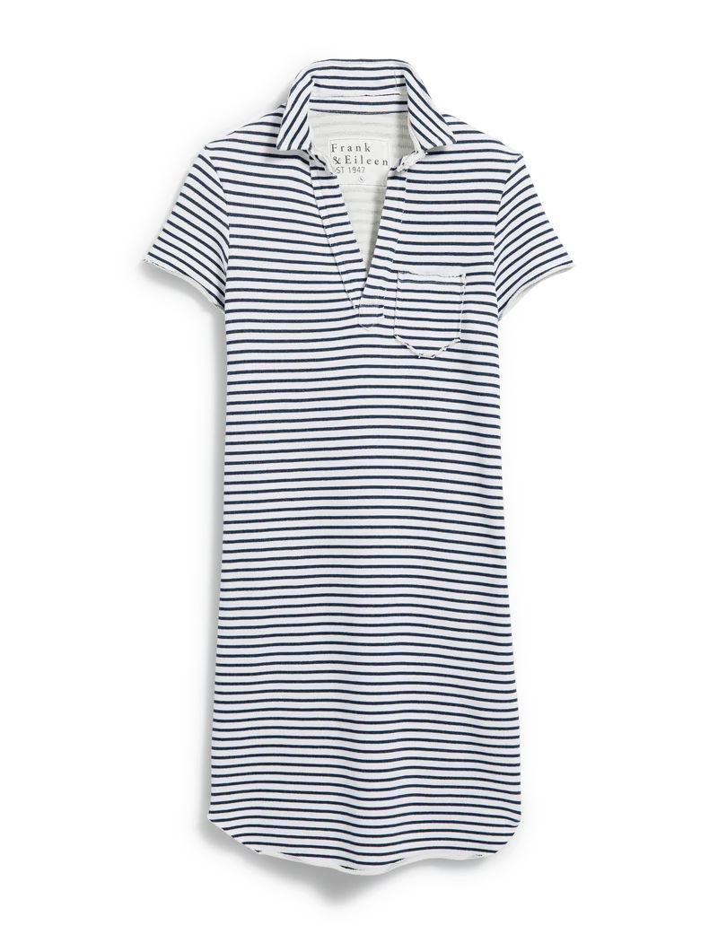 LAUREN Navy French Stripe, Triple Fleece | Frank & Eileen