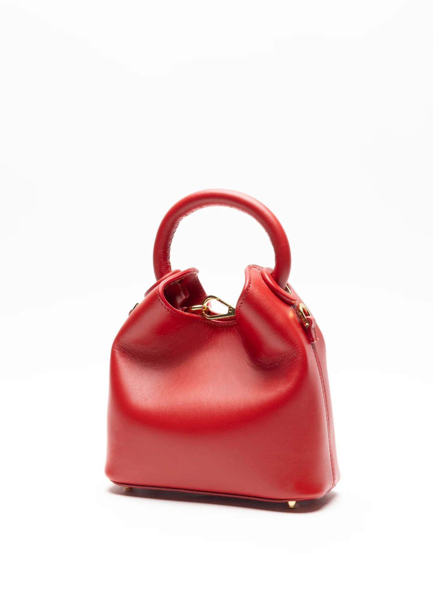 Madeleine Leather Red - Top Handle Handbag for Women - Elleme | Elleme