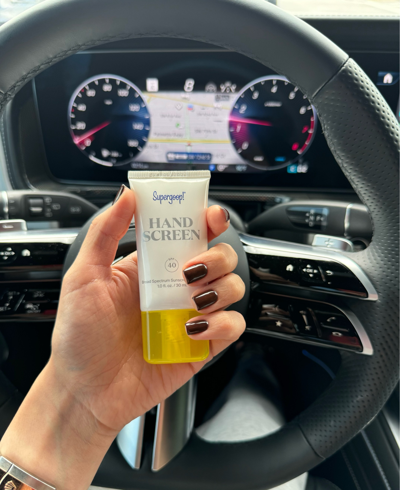 I always keep hand sunscreen in my car at all times, protect your skin!!!!
Also my favorite nail color for the fall🤎

#LTKSeasonal #LTKBeauty #LTKFallSale
