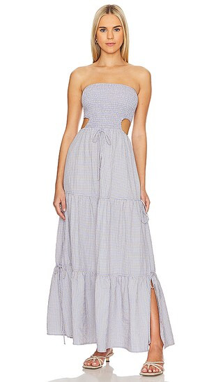 Kelle Dress in Coastal Cool Gingham | Revolve Clothing (Global)