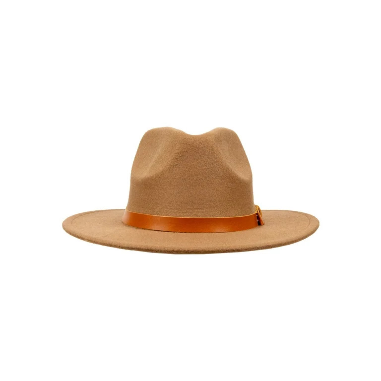 Wonder Nation Girls Panama Style Felt Hat, Tan | Walmart (US)