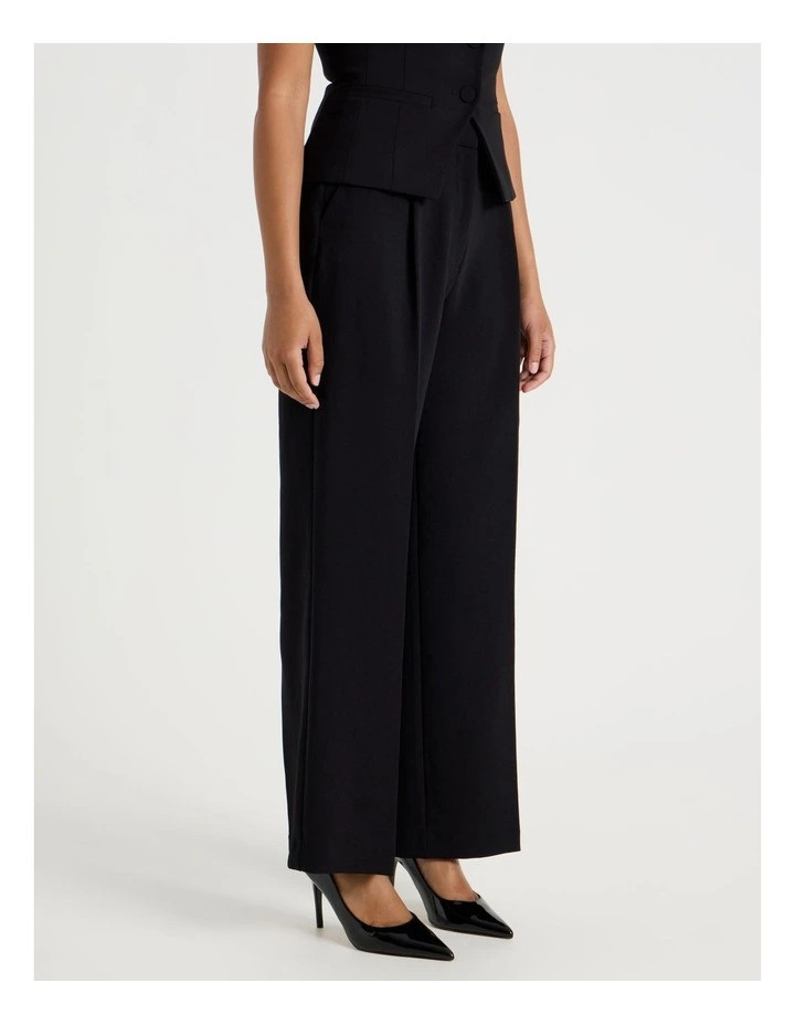 BlaqPleat Front Wide Leg Pant in Black | Myer