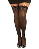Dreamgirl Women’s Sheer Thigh High Pantyhose Hosiery Nylons Stockings with Comfort Lace Top Ant... | Amazon (US)