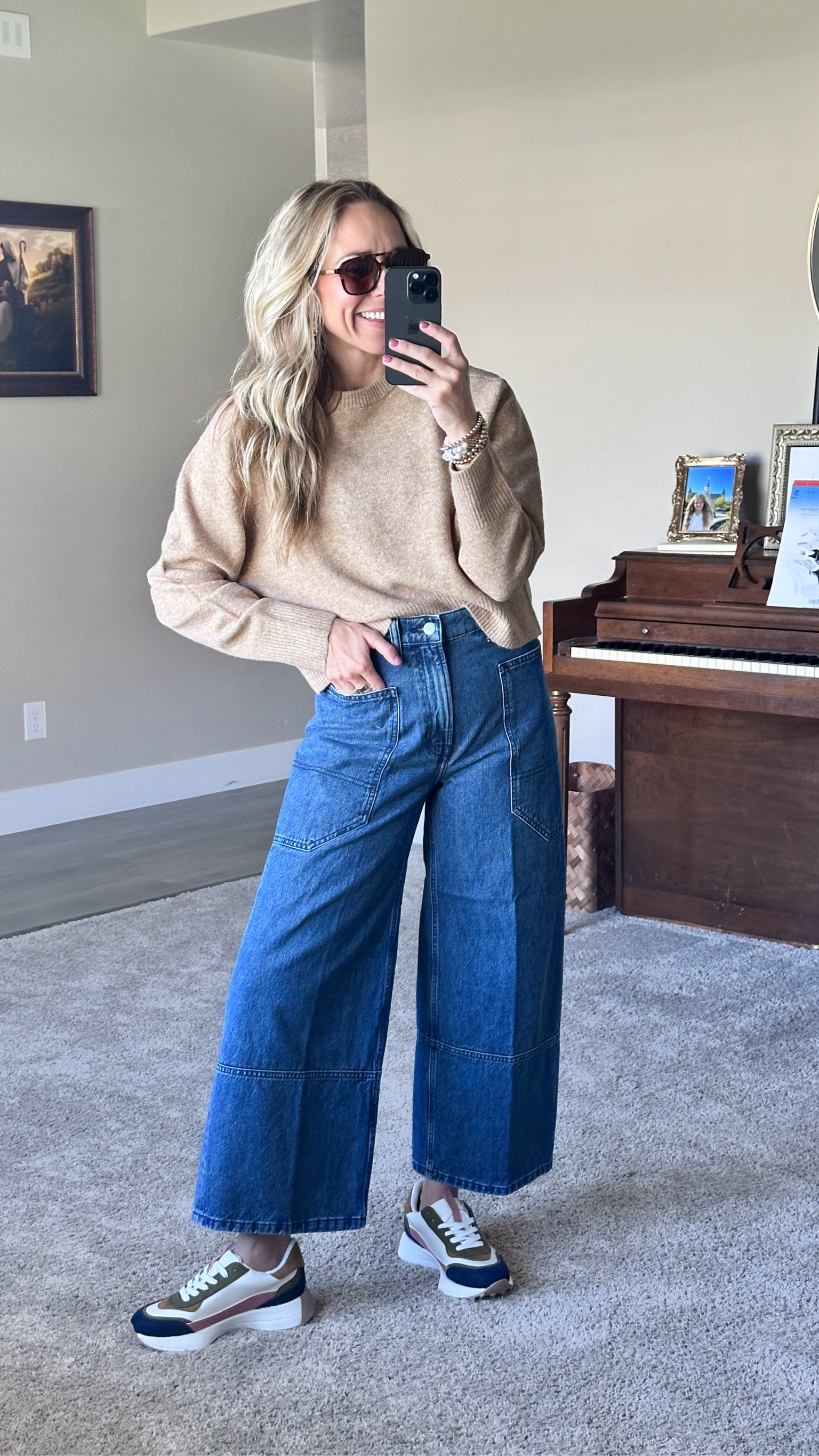 Fall mom outfit! 

Sweater and jeans true to size! Shoes are $19 and true to size! 

#LTKSeasonal #LTKStyleTip