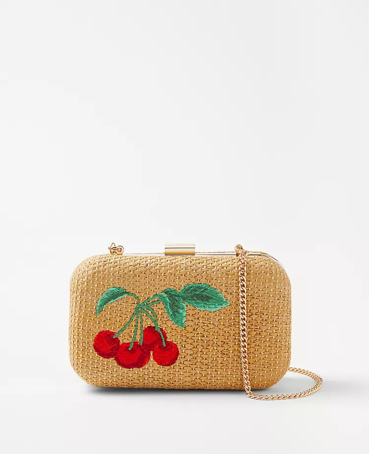 Cherry Hard Shell Clutch | Ann Taylor (US)