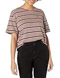 Volcom womens Party Pack Short Sleeve Striped Tee T Shirt, Raisin, Small US | Amazon (US)
