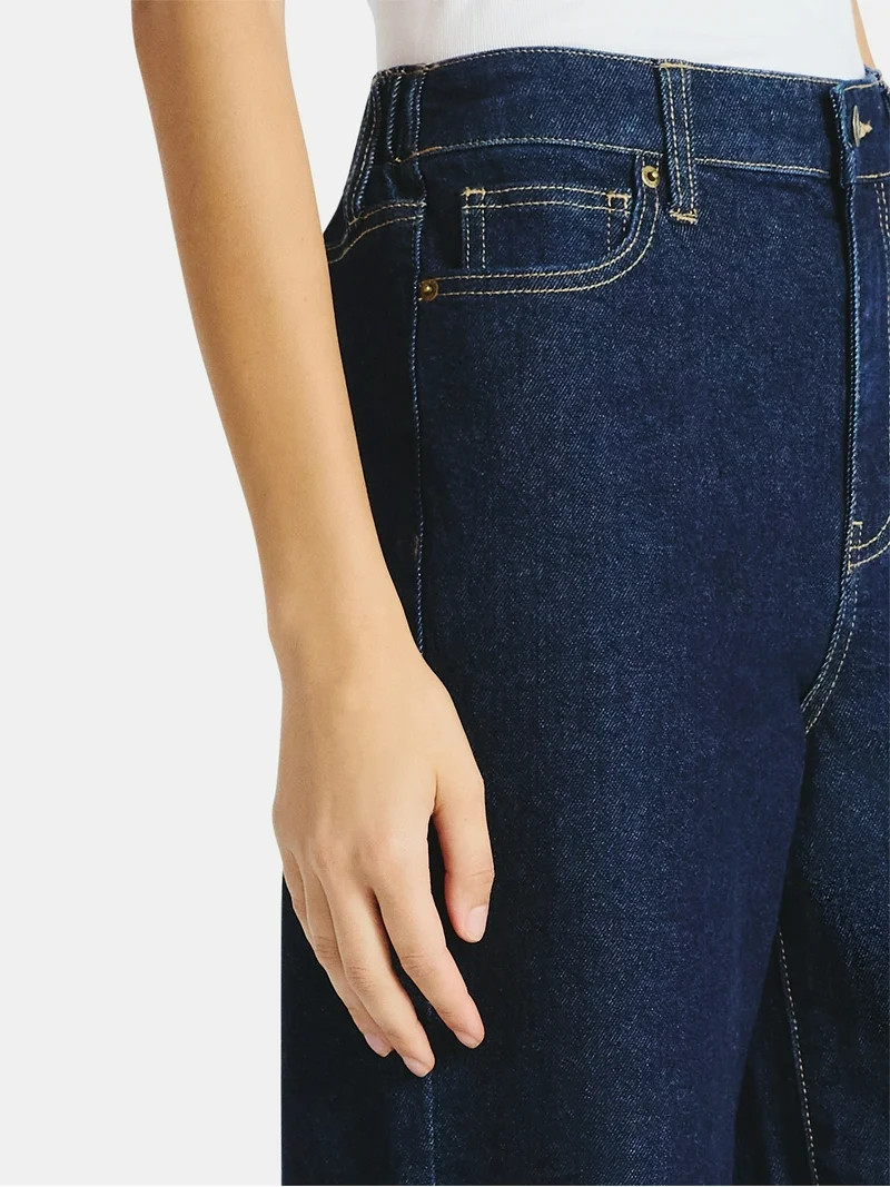 No Boundaries High Rise Baggy Wide Leg Jeans, 32" Inseam, Women's and Women's Plus XXS-4X | Walmart (US)