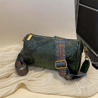 Vintage Flower Embossed Shoulder Bag, Ethnic Style Crossbody Bag, Zipper Underarm Purse For Women | Temu Affiliate Program