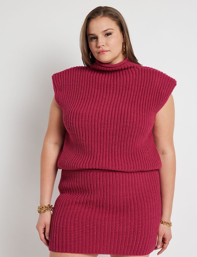 Shoulder Pad Chunky Turtleneck | Eloquii