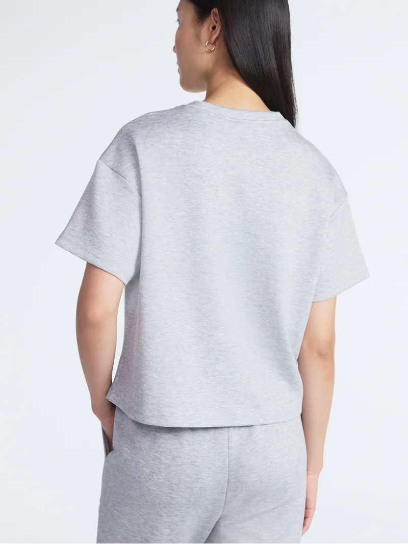 Scoop Women's and Women's Plus New Scubaknit Tee with Short Sleeves, Sizes XS-4X | Walmart (US)