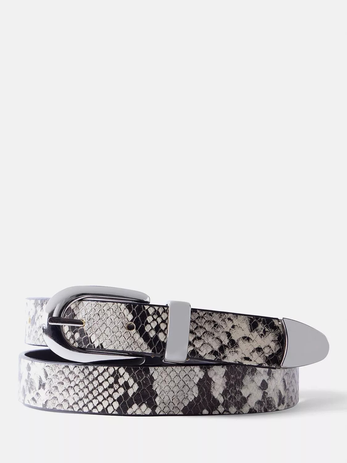 Mint Velvet Snake Effect Leather Belt, Multi | John Lewis (UK)