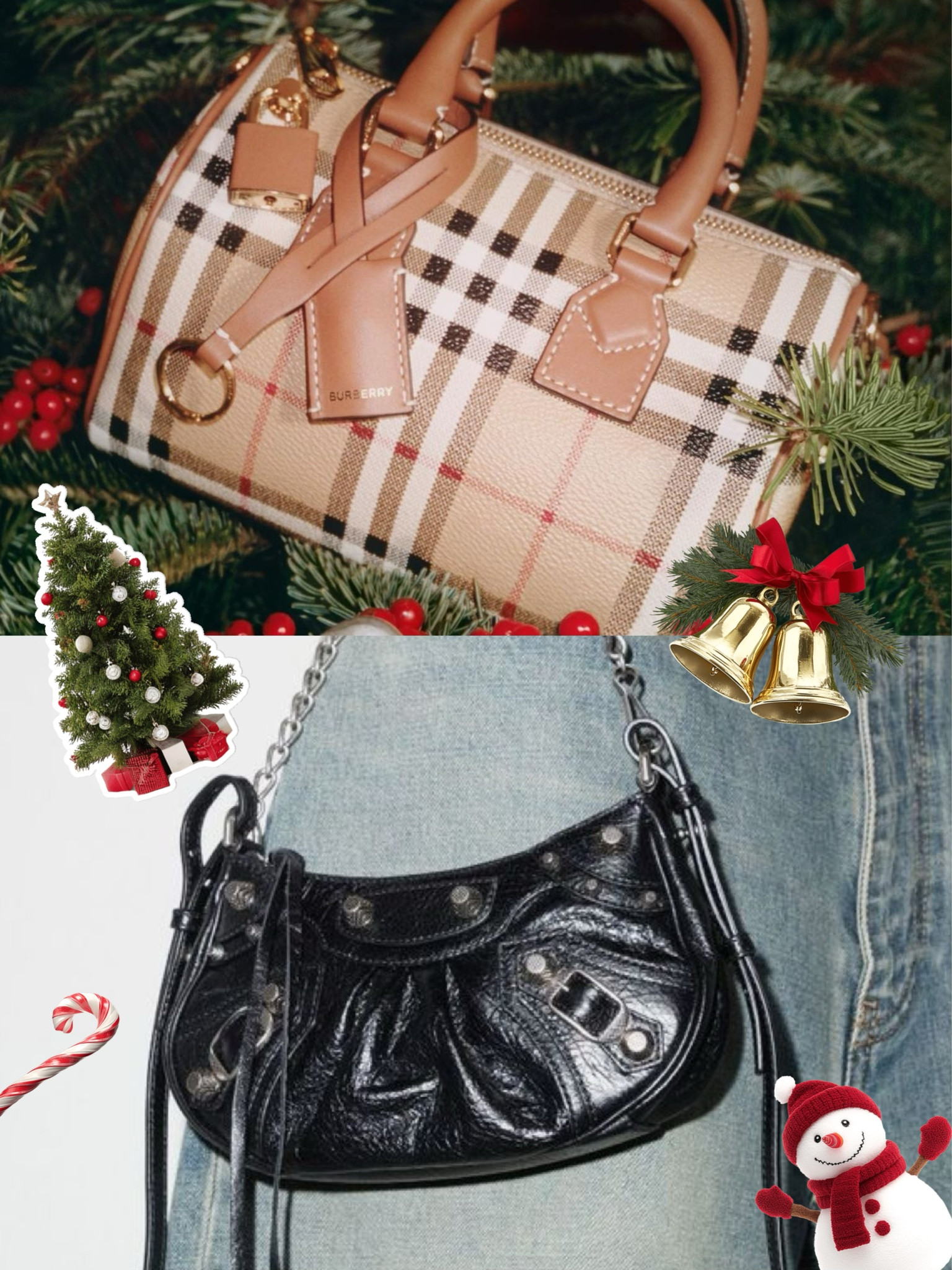 Christmas handbag wish list gift guide💕🎄 Balenciaga (Le Cagole Zipped Mini Shoulder Bag) or Burberry Mini Check Bowling Bag?! 💕

I honestly want BOTHHH. Hell yes 🙂‍↕️ 

#LTKItBag #LTKSeasonal #LTKGiftGuide