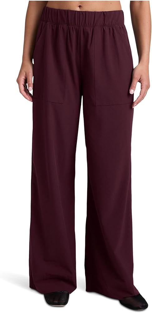 Beyond Yoga Womens Stretch Woven Wide Leg Pants | Amazon (US)
