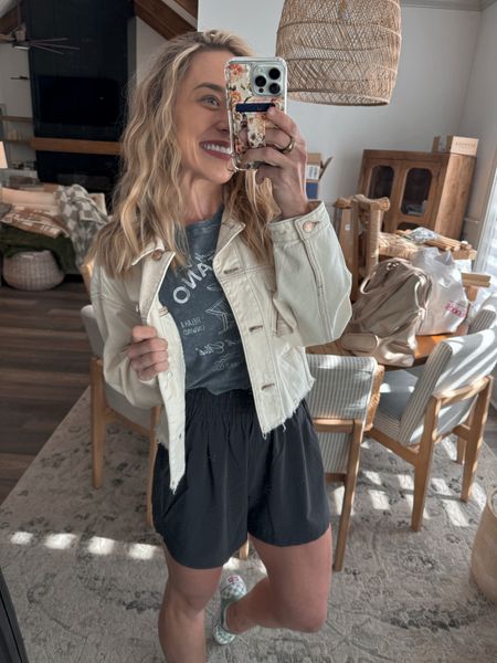 Spring styling — muscle tees & denim crop jackets🤩✨🤌🏼 I did mediums in the tees and small in the jackets! Small in these Vuori shorts! They’re the BEST.

Casual style / target fashion / denim / outfit inspo / Holley Gabrielle 

#LTKSeasonal #LTKxTarget #LTKsalealert