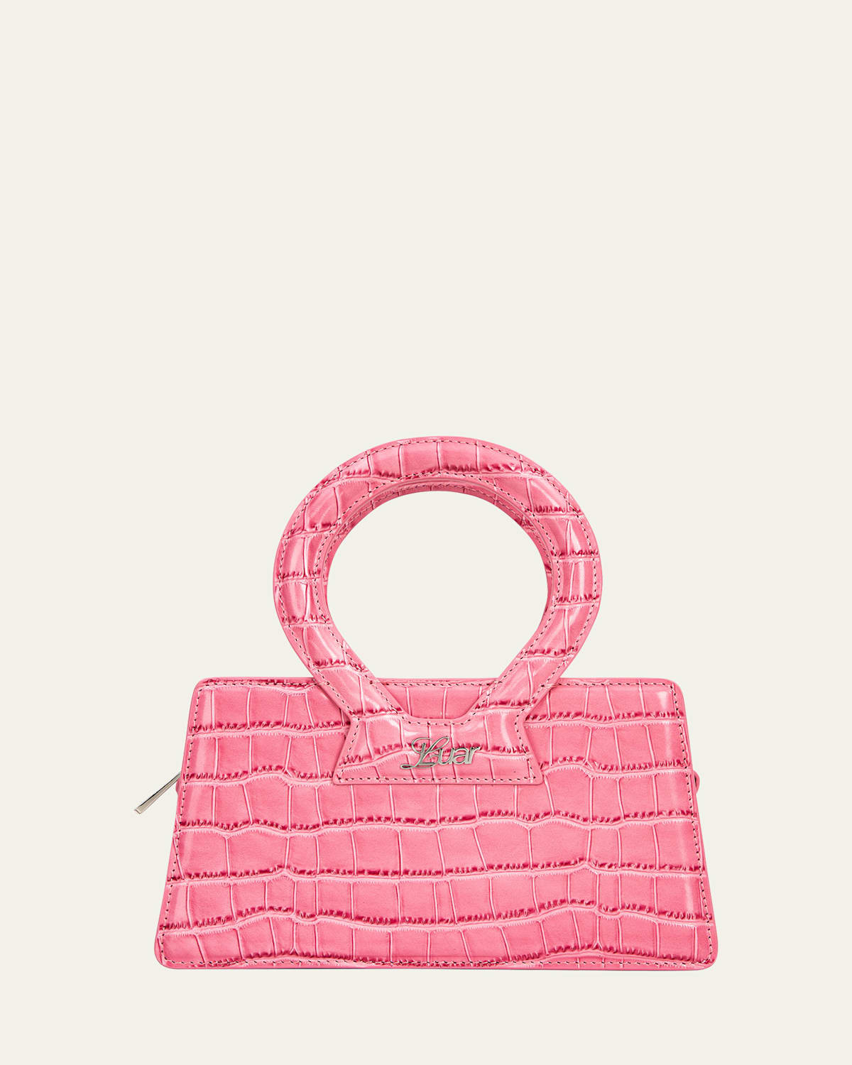 Ana Small Croc-Embossed Top-Handle Bag | Bergdorf Goodman