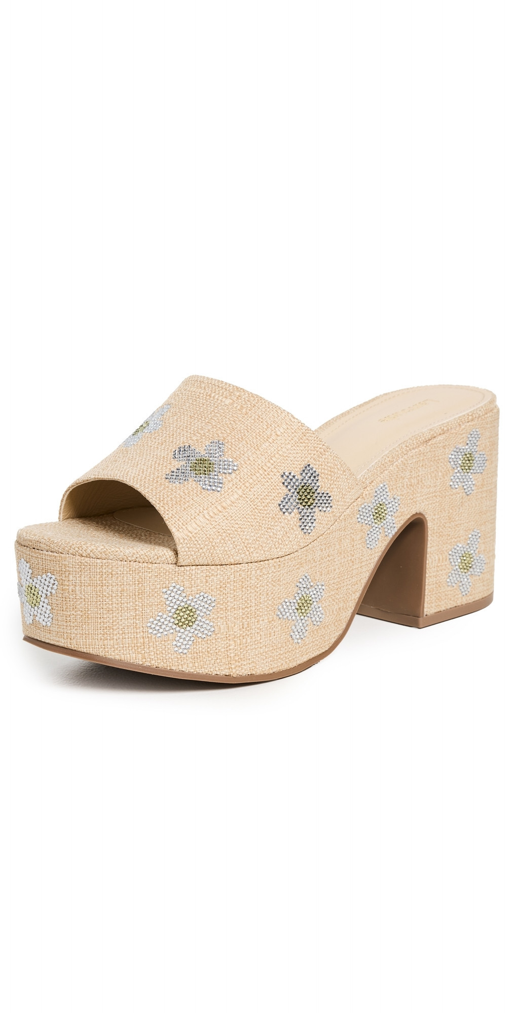 Larroudé Miso Platform Slides Crystal 10 | Shopbop