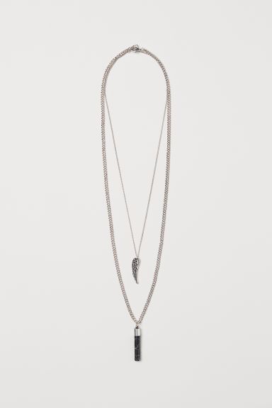 H & M - 2-pack Necklaces - Silver | H&M (US)