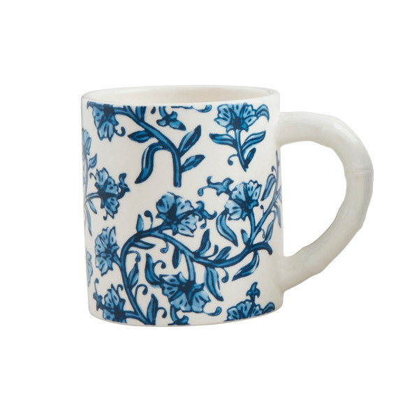 All Over Blue Floral Mug | Mud Pie