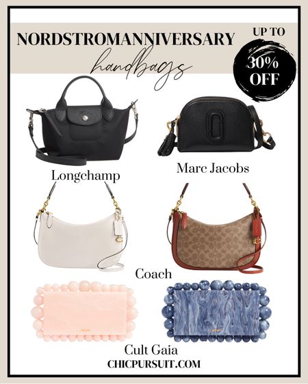 We’re sharing our favourite NSALE designer handbags! You’ll find a few Longchamp bag, Marc Jacobs bag, Coach bag and Cult Gaia bag options in the sale at 30% off! Add them to our Wishlist today, or shop already if you have access! Nordstrom anniversary sale 2023, NSALE 2023, NSALE handbags, Nordstrom anniversary sale designer handbags, Nordstrom anniversary sale handbags, best of NSALE

#LTKitbag #LTKsalealert #LTKxNSale