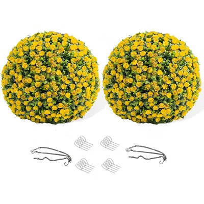 Acekool Set of Artificial Topiary Flower Balls, Rose Decorative Spheres for Indoor Outdoor Home Garden Wedding | Target