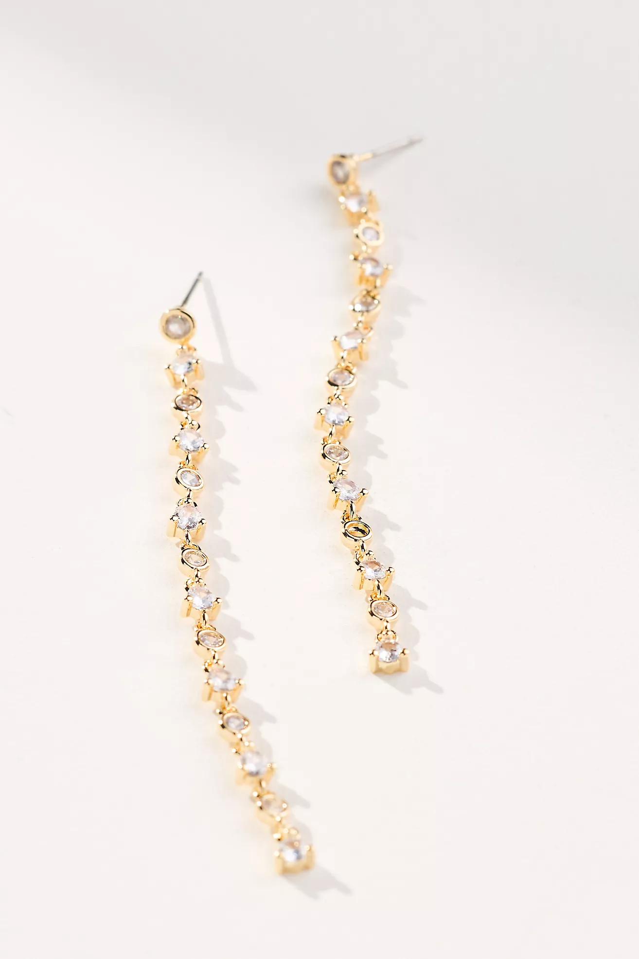 Linear Crystal Drop Earrings | Anthropologie (US)